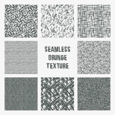 Grange Dikişsiz desen seti. Basit vektör sıfırdan dokular 