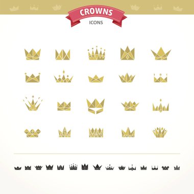 Geometrik vintage taç kümesi