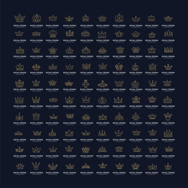 Vektör yaratıcı Kral, Kraliçe, Prenses, Papa kron topluluğu