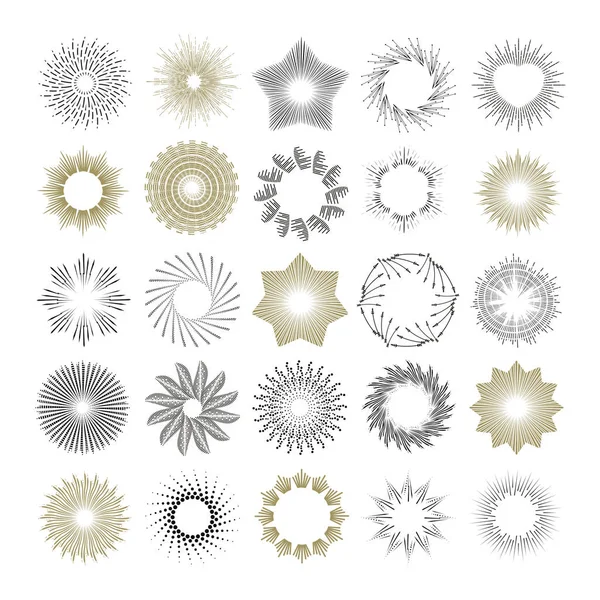 Елементи дизайну променів і зірочок — стоковий вектор