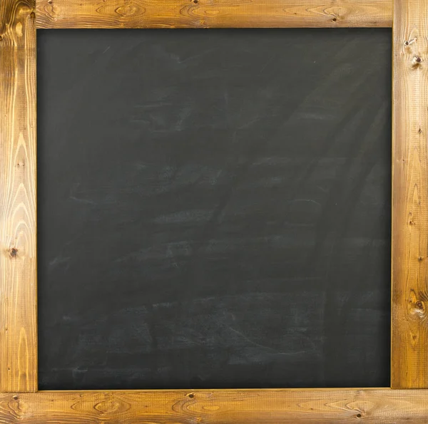 Blank chalkboard with wood frame. — Stock Photo, Image