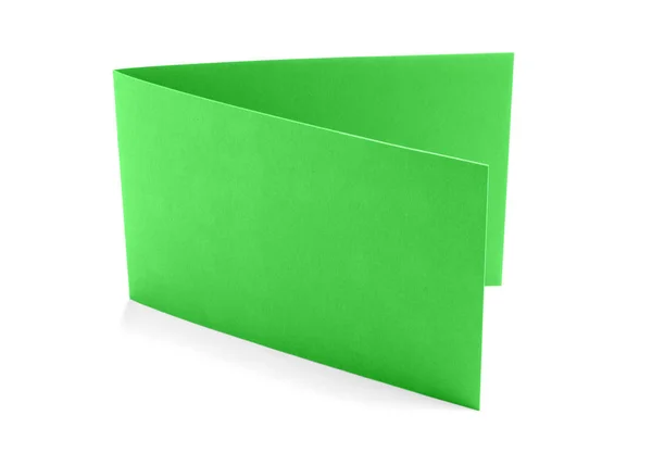 Två vik grönt kort på vit bakgrund. — Stockfoto