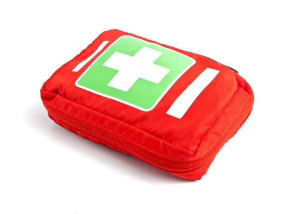 First aid kit isolated on white background. — Stock Photo, Image