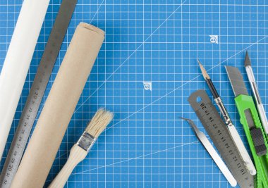 Mimarlar çalışma planları ve profesyonel aracı ile kavramı
