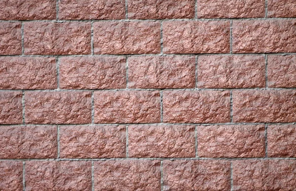 Muro di mattoni rossi con cemento grigio. Sfondo, texture . — Foto Stock