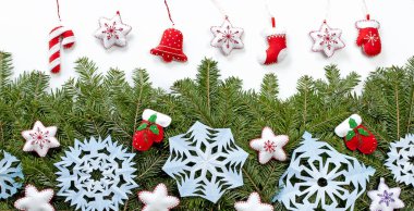 Yeni yıl ve Noel dekorasyon.