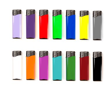 Çok renkli boş gaz ayağa hafif sahte kümesi