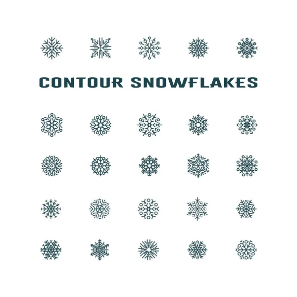 Icona fiocchi di neve neri su sfondo bianco — Vettoriale Stock