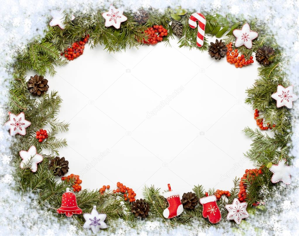 Kerst kader met kopie ruimte voor tekst — Stockfoto © fontgraf 174536890