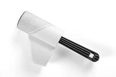 Tüysüz Roller kapatmak atış izole üzerinde beyaz arka plan