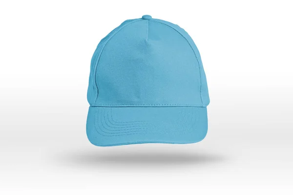 Beyaz zemin üzerinde mavi beyzbol şapkası. — Stok fotoğraf