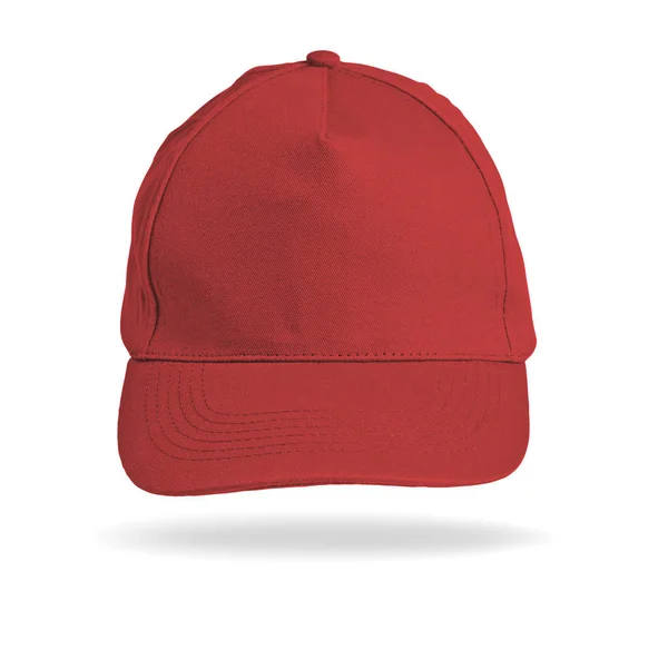 Beyaz zemin üzerine kırmızı beysbol şapkası. — Stok fotoğraf