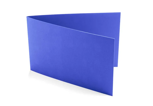 Фіолетова листівка на білому тлі . — стокове фото