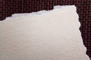 Makro çekim kağıt köşesinde. Mockup. Yakın çekim.