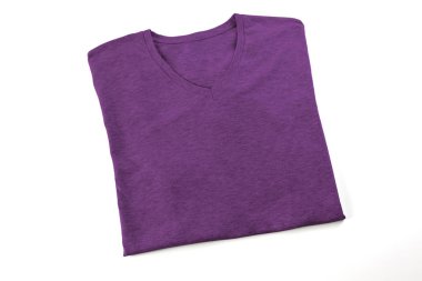 Mor katlanmış t-shirt sahte kadar tasarımınızı değiştirmek için hazır.