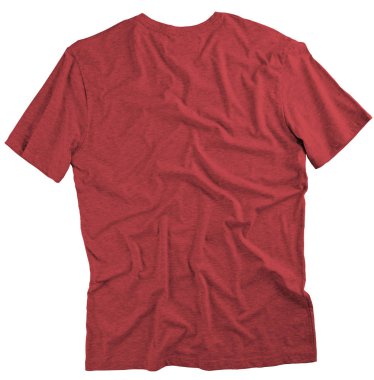 Beyaz zemin üzerine kırmızı t-shirt Backl görünümünü.