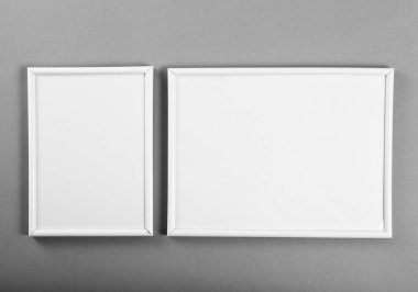 Resim veya fotoğraf gri arka plan üzerinde beyaz çerçeve.