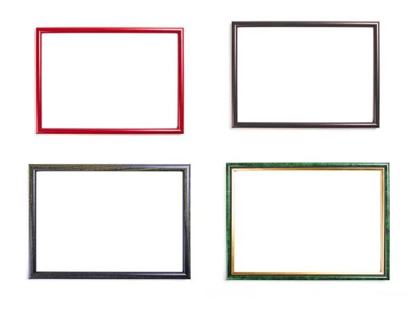Set di cornici per quadri o fotografie su sfondo bianco . — Foto Stock