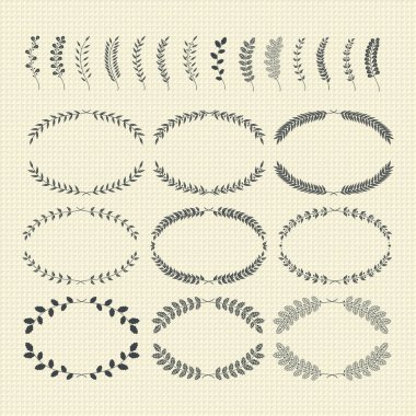 Defne ve çelenk. Tasarım öğeleri