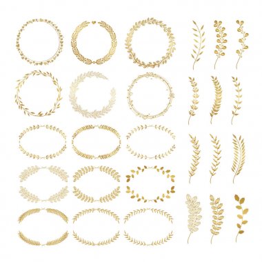 Defne ve çelenk. Tasarım öğeleri