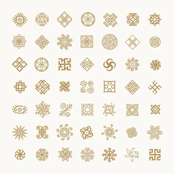 Tasarımınız için Slav pagan sembolleri ile simgelerin ayarlamak