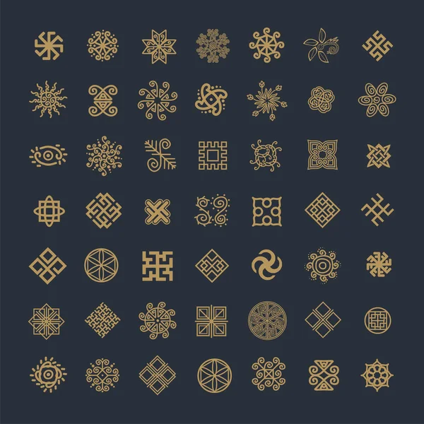 Tasarımınız için Slav pagan sembolleri ile simgelerin ayarlamak