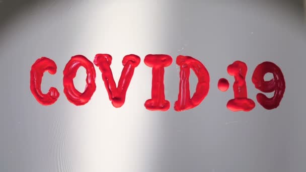 Covid Bewegingstekst Van Het Coronavirus — Stockvideo