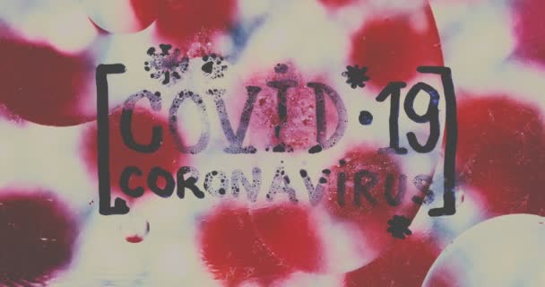 Texto Movimento Covid Coronavírus — Vídeo de Stock