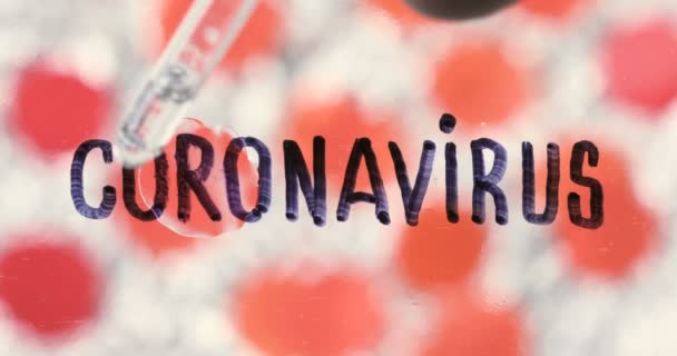 Covid Vagy Coronavirus Mozgás Szöveg — Stock videók