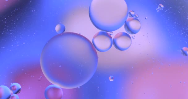 Mouvement Bulles Oxygène Dans Liquide Belle Structure Eau Macro Fond — Video