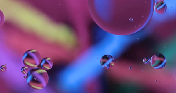 Mozgás Oxigén Buborékok Folyadékban Gyönyörű Szerkezet Víz Makró Természetes Háttér — Stock videók