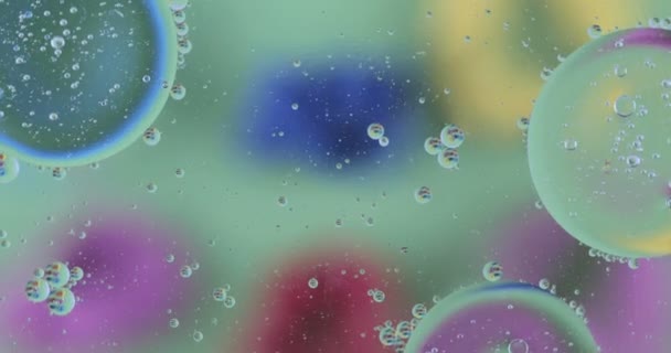 Mouvement Bulles Oxygène Dans Liquide Belle Structure Eau Macro Fond — Video