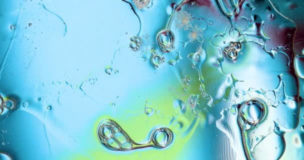 Movimento Bolle Ossigeno Liquido Bella Struttura Acqua Macro Uno Sfondo — Video Stock