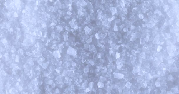 Sea Salt Grain Crystals Close Rotation — Stock Video