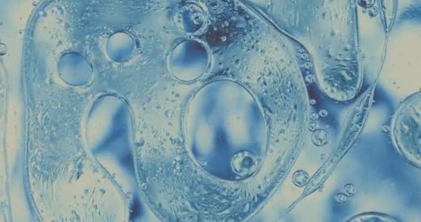 Mozgás Oxigén Buborékok Folyadékban Gyönyörű Szerkezet Víz Makró Természetes Háttér — Stock videók