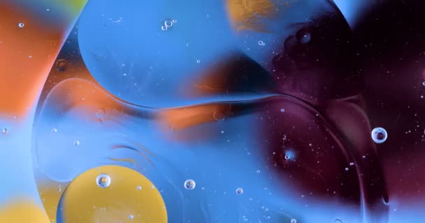 Движение Пузырьков Кислорода Жидкости Красивая Структура Воды Макрос Естественный Фон — стоковое видео