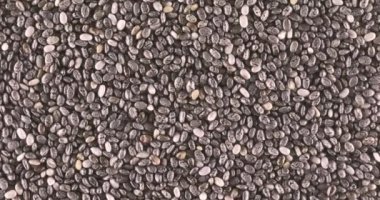 Chia tohumları yakın çekim. Gıda arkaplanı