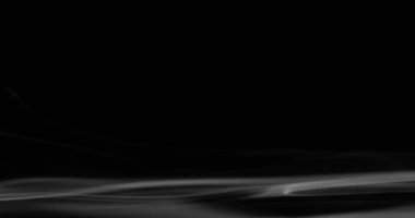 Sigara arkaplanı. Beyaz duman siyah arkaplan üzerinde uzayda yüzüyor