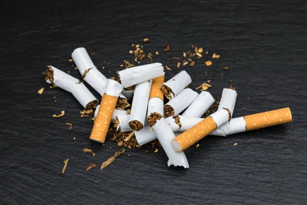 Broken Cigarette White Background World Tobacco Day — Stock Photo, Image