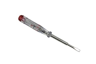 Beyaz arkaplanda gri tornavida izole edildi