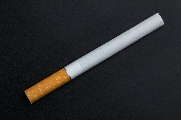 Cigarette Black Background Close — Stock Photo, Image