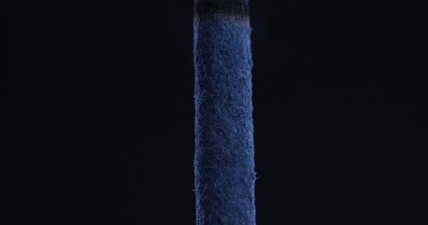 Incense Stick Burning Black Background — Stock Video