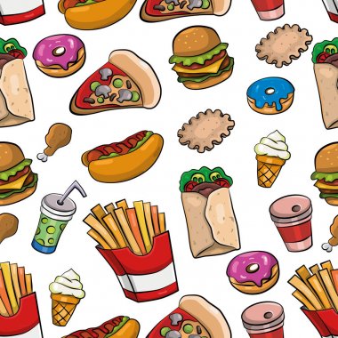 fastfood tasarlamak vektör