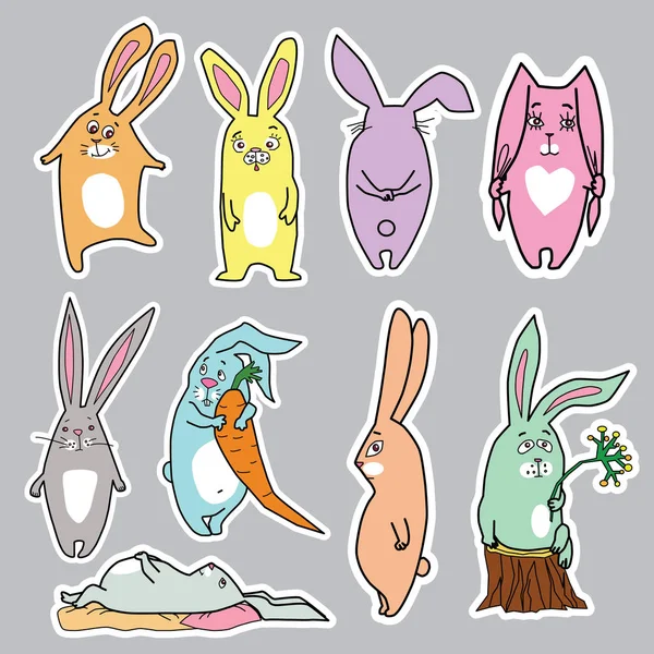 tavşan çıkartmaları tasarım