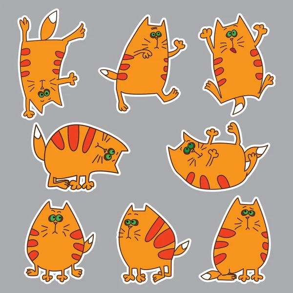 Kediler Etiketler vektör