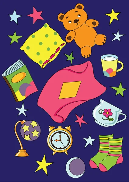 Çocuk rüya gece vektör