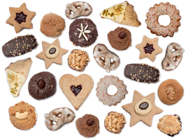 Разнообразие домашнего печенья из цельной муки — стоковое фото