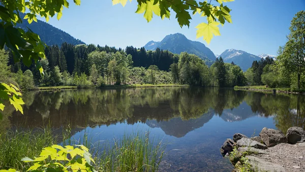 Δέσετε λίμνη σε allgau κοντά σε oberstdorf — Φωτογραφία Αρχείου