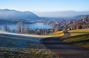 rota spa town schliersee yukarı doğru hiking soğuk sabah