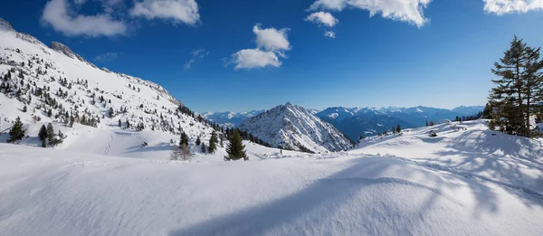 Piękny zimowy krajobraz góry rofan, austria — Zdjęcie stockowe